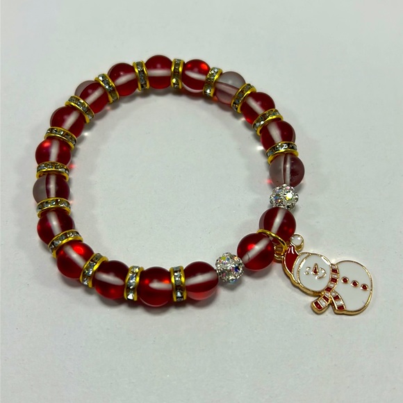 Handmade Christmas Bracelet with Aura Quartz Crystals! - Picture 5 of 6